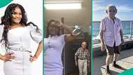 Young lady who's married to 87-year-old man proudly shows him off in romantic video