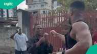 Anthony Joshua spotted jogging with no bodyguards on Lagos streets as area boys hail him | Video