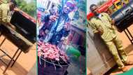"It's a dream come true": Igbo boy who sells suya overjoyed as he receives help from Canadian nurse