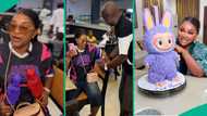 "This is Labubu and Yakubu": Mercy Aigbe receives toys as gift from hubby, flaunts cake in video
