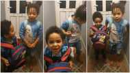 Two abroad-based kids pack their bags, say they are going to Nigeria, show mum their passports