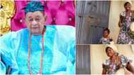 Woman and her little girl drum dexterously for Alaafin of Oyo's 83rd birthday, sweet sounds warm hearts