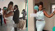 Lady and her family members storm brother’s ex-girlfriend’s wedding in style, mentions why