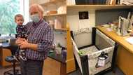 University professor installs bed in his office for female student's baby, melts hearts