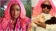 DJ Cuppy shares photos of adorable puppies, names them Dudu and Funfun Otedola