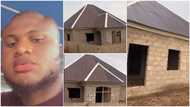 "No lintel, no perimeter beam": Nigerian man builds his house with N3m, roofs and fences it