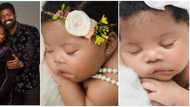 Basketmouth leaves many in awe after unveiling face of his newborn daughter Maya in captivating photos