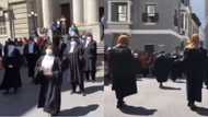 Watch lovely moment court workers in this African country danced to Burna Boy-featured song (video)