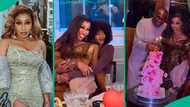 Genevieve Nnaji's appearance at Rita Dominic's 50th party trends, Omotola Ekeinde reacts to videos