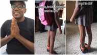"You have to be careful": Nigerian man cries out after daughter cut her school uniform, seeks help in video