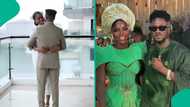 Prudent Gabriel weds Peterson Okopi in glamorous civil ceremony, designs her outfit: "Blessed home"