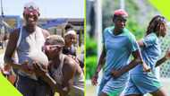 "Asisat get belle keh": Reactions as Oshoala shows off pregnancy-themed celebration