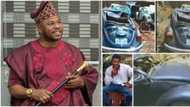 "My turning point": Yinka Ayefele marks 25 years of surviving accident, shares throwback pics of damaged car