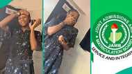 UTME 2025 result: Man whose daughter has written JAMB exam 3 times screams after hearing her score