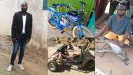 Talented 38-year-old man builds motorbikes that run on fuel from scrap materials, photos go viral