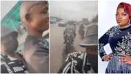 You don pass to carry bike? Funny reactions as Funke Akindele jumps on 'okada' to avoid Lagos traffic