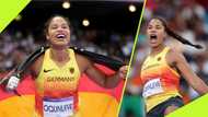 Video surfaces of German Olympic medalist Yemisi Ogunleye performing Nigerian gospel song