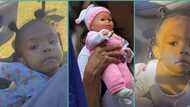 "Please watch my kids for me": Funny little girl hands her dolls over to dad, video goes viral