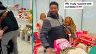 Canadian-based Nigerian father reunites with his children at the airport after long separation