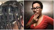 Lady's synthetic braided wig sparks reactions online: "Is this not nylon"