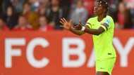 Nigerian striker scores for Barcelona in their emphatic 5-0 win over tough opponents