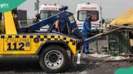 3 burnt to death as car rams into container-laden truck in Lagos