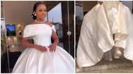 Wedding fashion: Bride rocks sleek boots underneath ballgown on her special day