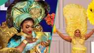 Iyalaje Looks Stunning in Massive 'Gele' and Daunting Makeup for Birthday, Netizens Celebrate Her