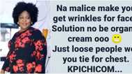 Na malice make you get wrinkle for face, the solution is not organic cream: Actress Uche Ebere advises people