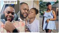 "I will be well fed now": Man returns to wife after coming to Nigeria for wedding, she hugs him in video