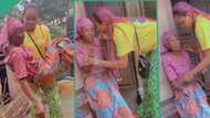 "She is so pretty": Lady carries her aged great grandmother like baby, pampers her in nice video