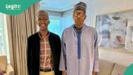 Ex-EFCC boss Bawa pays surprise visit to Buhari in London, photos surface