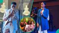 Moses Bliss gets emotional as his wife Marie gives welcome address at Bliss Experience in Abuja