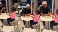 Doting dad Davido takes daughter Imade out for an ice cream treat, they feed each other in sweet video