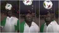 AFCON 2021: Man keeps 'raising' ball with his head as he predicts victory for Super Eagles, video goes viral