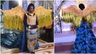 I believe I can fly: Nigerians react as bride shows up with ‘wings’ on wedding day