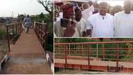 After Legit’s Report, Ogun PDP gov candidate Ladi Adebutu builds bridge over deadly canal girl fell into