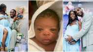 Ex-governor’s daughter Grace Ladoja finally unveils baby’s face after welcoming son with rapper Teezee