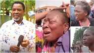 TB Joshua: Photos, video show mourners at Synagogue church paying last respect to late prophet, widows weep