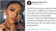 Stephanie Coker laments bitterly about Nigeria after getting N3.7m bill to fix her damaged car over bad fuel