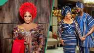 Omoborty rocks gorgeous aso-Oke for trad wedding, wishes her late mum was present: "Latest bride"