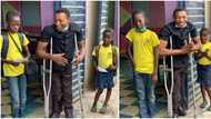 Physically challenged man surprises 2 kids, shows up and pays their school fees, Nigerians react