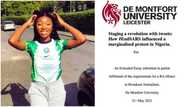 Nigerian lady writes about EndSARS protest as school project in UK university, many want to read it