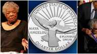 Maya Angelou becomes the first black woman to be featured on United States quarter coin
