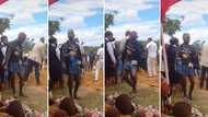 Carefree man in mini skirt stuns people at burial as he sings in a loud voice alone, video sparks reactions