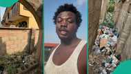 Frustrated man deals with stubborn neighbours who turned his compound into dumpsite, video trends