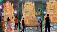 "Costs more than a house": Couple's gigantic castle-themed wedding cake goes viral on social media