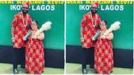 "David and Goliath": Man marries short-looking white lady at Ikoyi Marriage Registry, photo goes viral