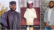 "Na from small u go stubborn": Actor Jide Awobona's 'stone cold' face in childhood photo sparks reactions