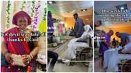 "Devil was late": Nigerian lady suffers leg dislocation days to her wedding, marries in a wheelchair in video